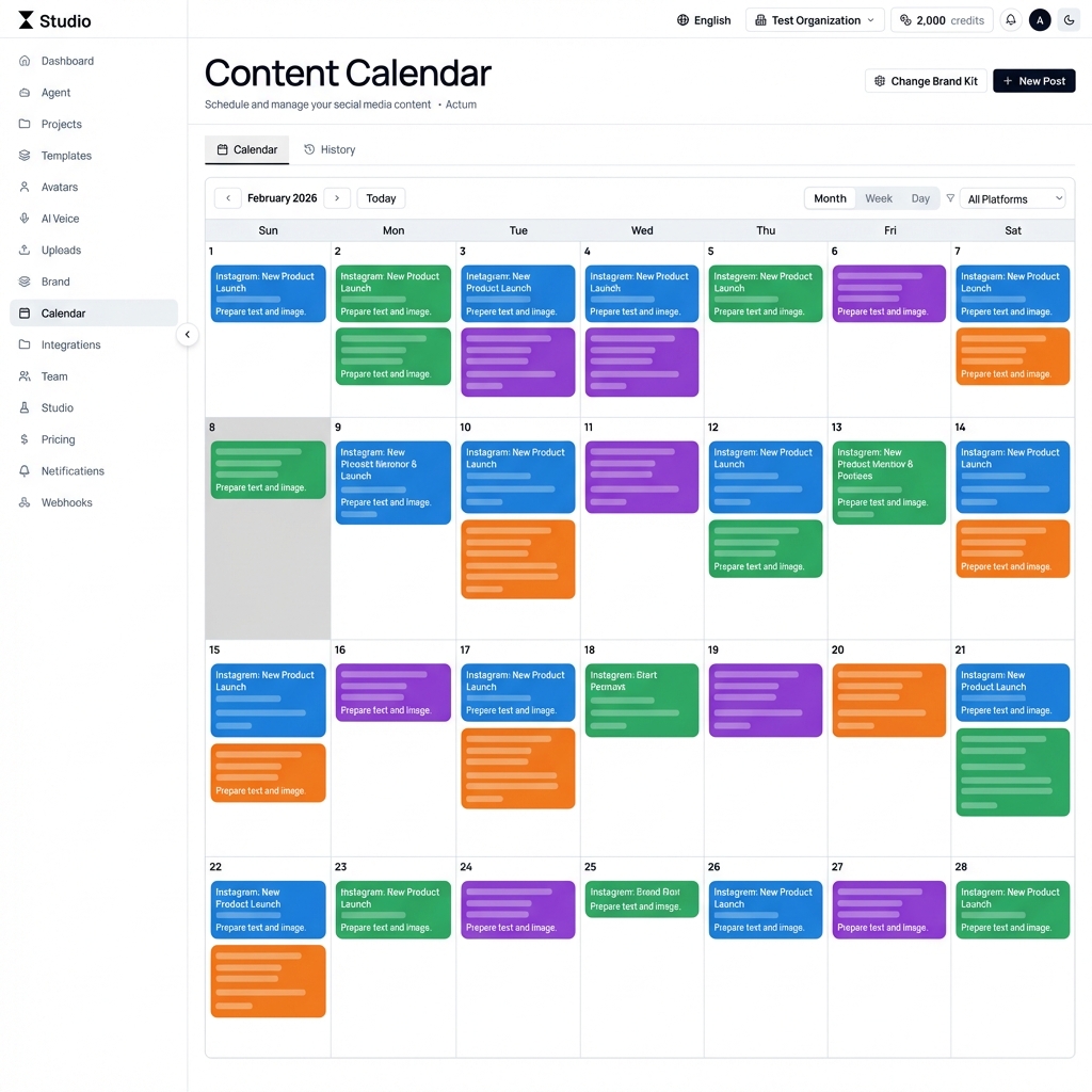 Scheduling Dashboard
